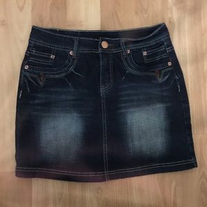 Dark denim skirt